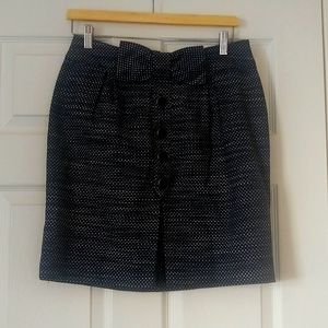 Bow Button down Skirt
